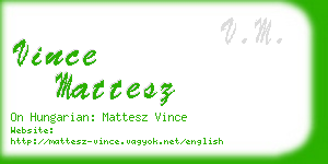 vince mattesz business card